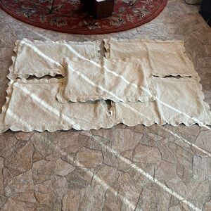 Shams Standard Pale Green Shams Scalloped Portugal Cotton 5